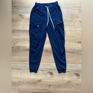 Fabletics Dark Blue Joggers with Gray Accents